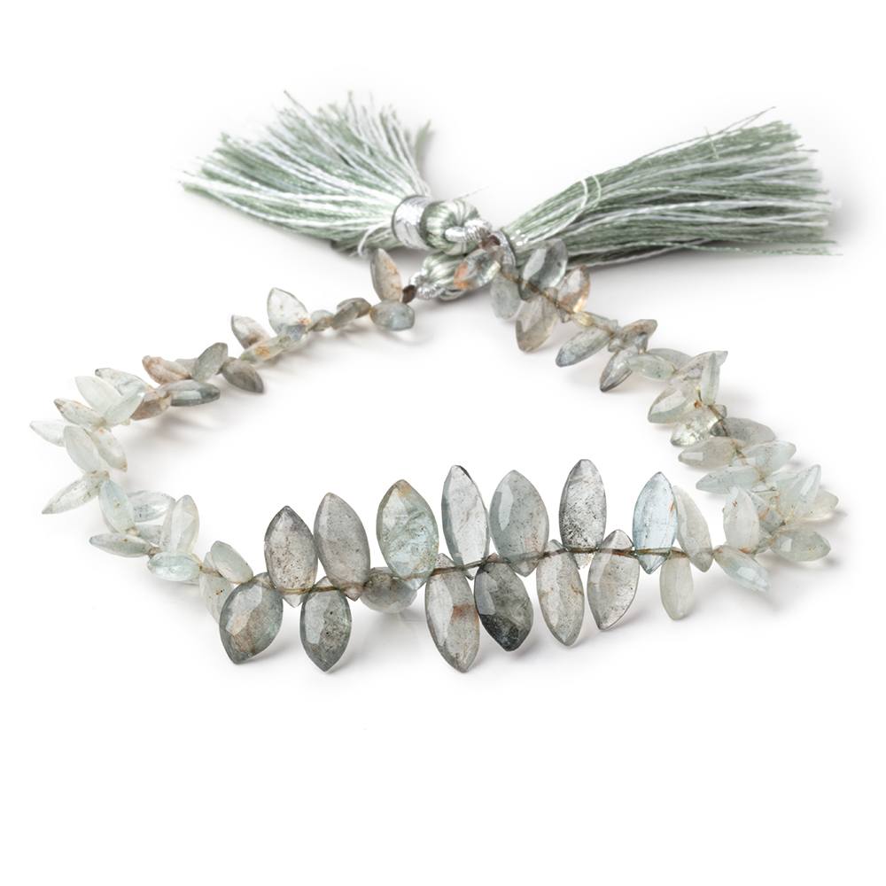 7x5-12x5mm Moss Aquamarine Faceted Marquise Beads 8 inch 78 pieces (ONLINE ORDER ONLY)