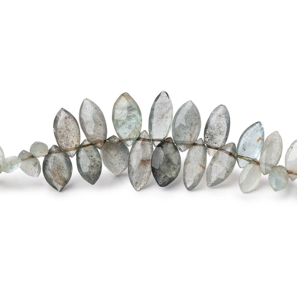 7x5-12x5mm Moss Aquamarine Faceted Marquise Beads 8 inch 78 pieces (ONLINE ORDER ONLY)