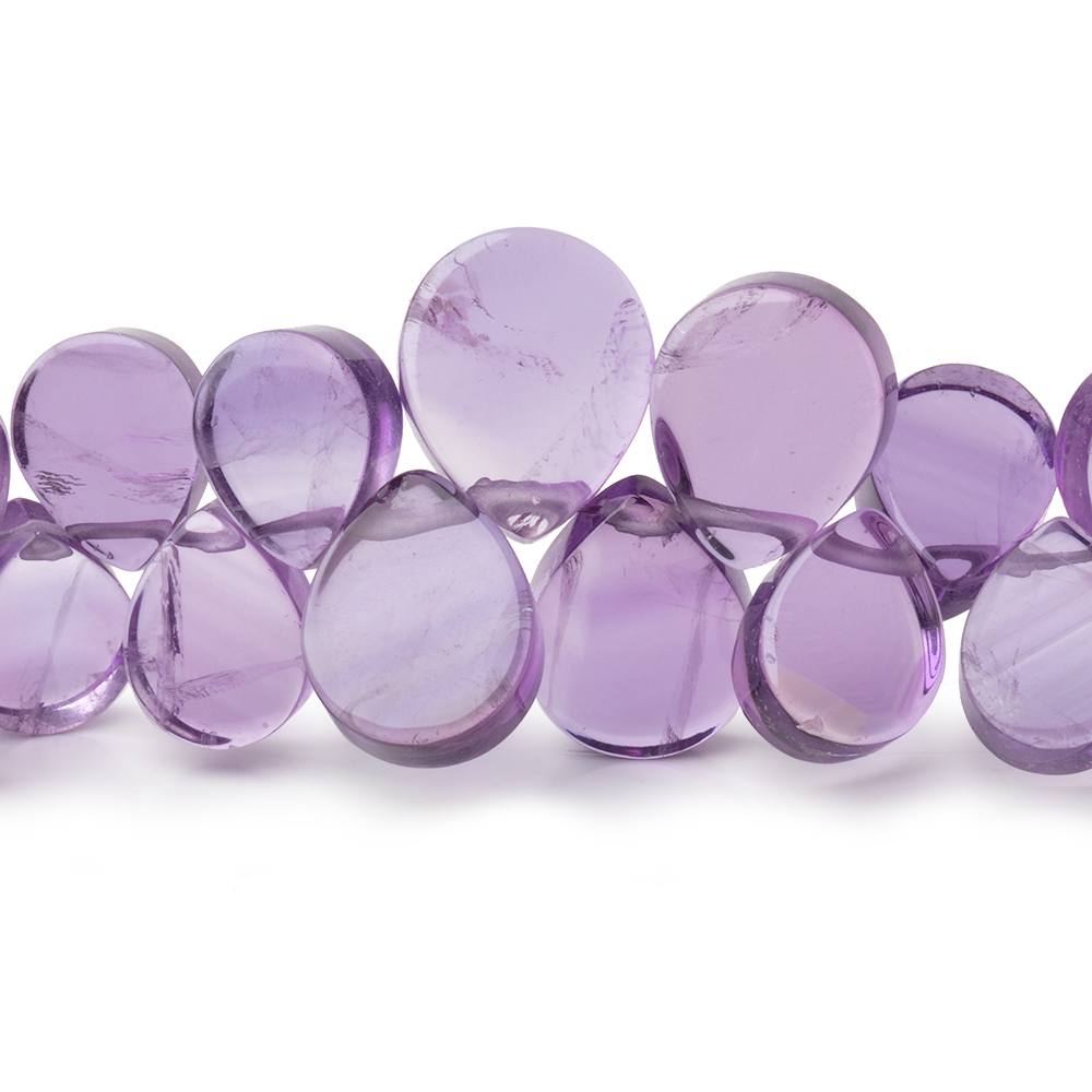 7x5-13x11mm Amethyst Plain Pear Beads 17.5 inch 128 pieces