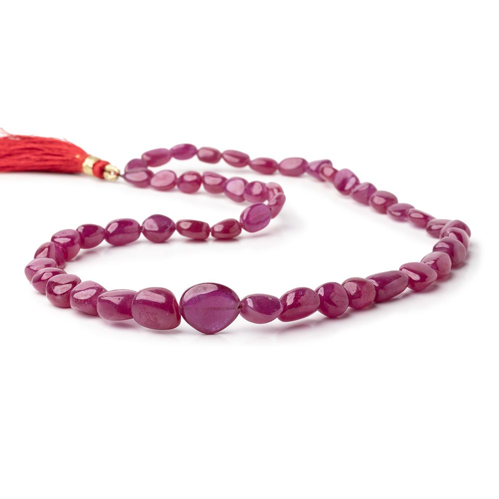 7x5-13x11mm Ruby Plain Nugget Beads 16 inch 48 pieces (ONLINE ORDER ONLY)