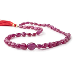 7x5-13x11mm Ruby Plain Nugget Beads 16 inch 48 pieces (ONLINE ORDER ONLY)