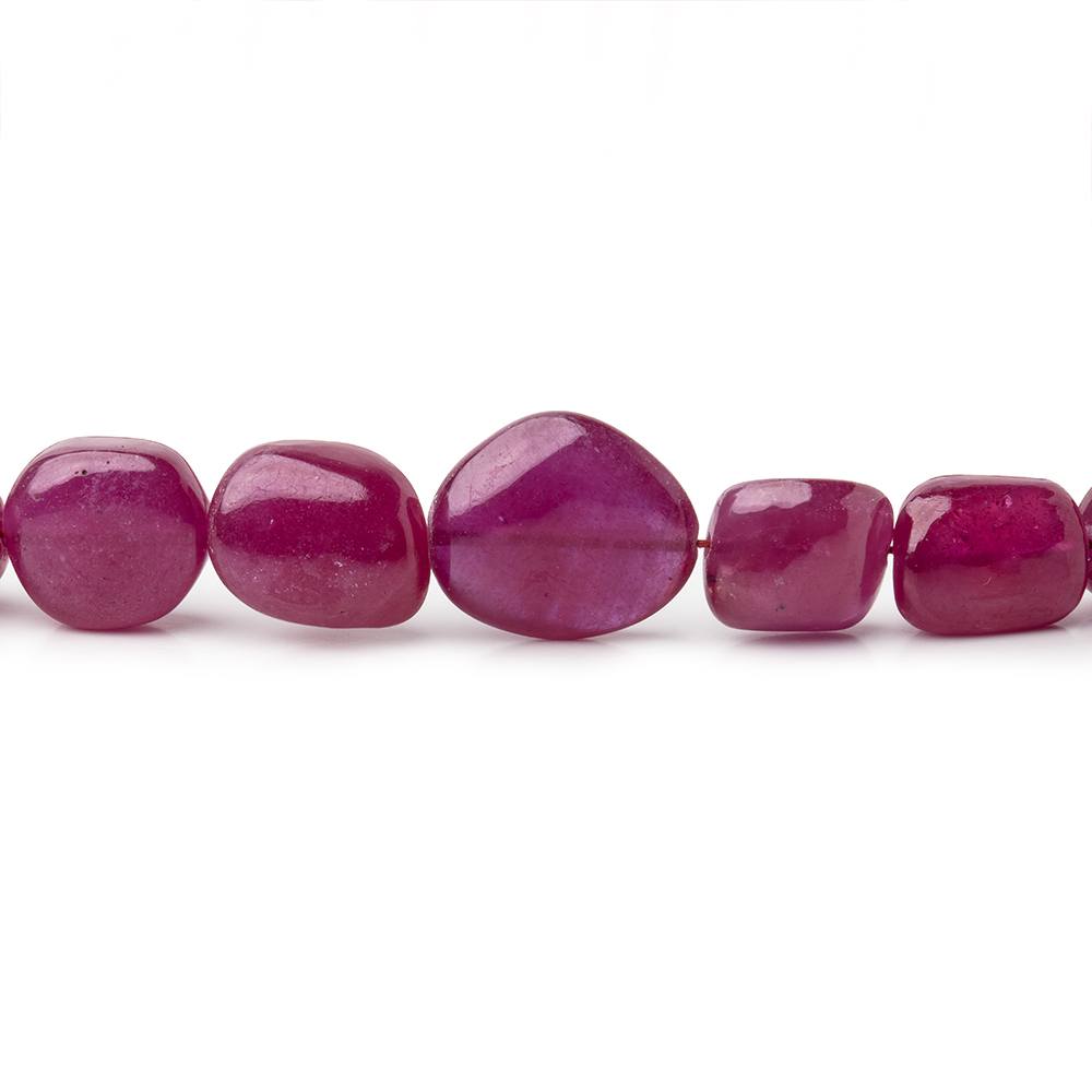 7x5-13x11mm Ruby Plain Nugget Beads 16 inch 48 pieces (ONLINE ORDER ONLY)