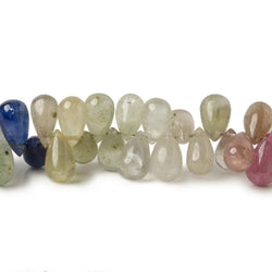 7x5-9x5mm Multi-colored Sapphire & Ruby Plain Tear Drop 8 inch 95 pieces A (ONLINE ORDER ONLY)