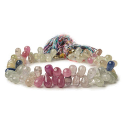 7x5-9x5mm Multi-colored Sapphire & Ruby Plain Tear Drop 8 inch 95 pieces A (ONLINE ORDER ONLY)