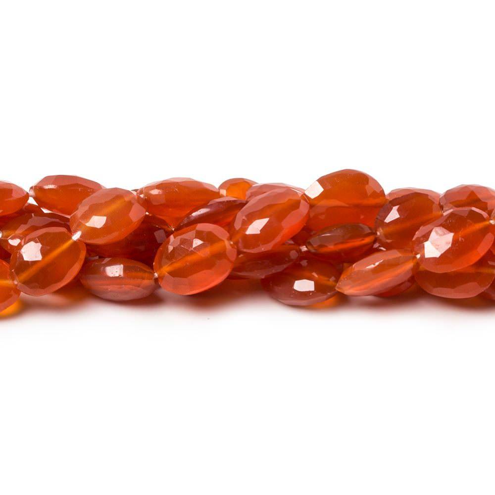 7x5-9x6mm Carnelian Straight Drill Oval Beads 8 inch 23 pieces (ONLINE ORDER ONLY)