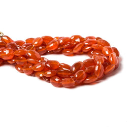 7x5-9x6mm Carnelian Straight Drill Oval Beads 8 inch 23 pieces (ONLINE ORDER ONLY)