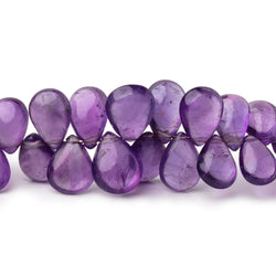 9x6-12x9mm Amethyst Plain Pear Beads 7.5 inch 58 pieces (ONLINE ORDER ONLY)