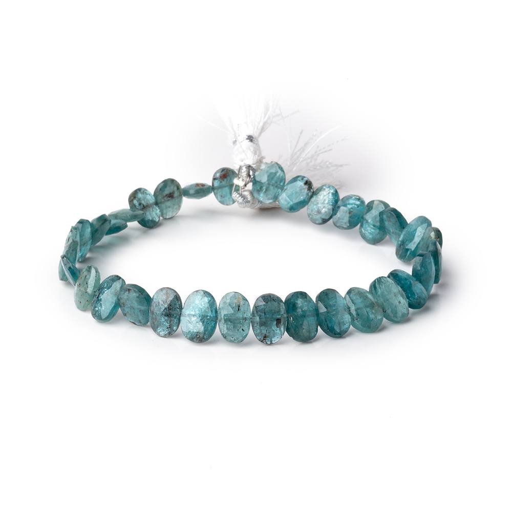 7x6.5-9x7mm Teal Moss Kyanite Faceted Oval Beads 8 inch 31 pieces (ONLINE ORDER ONLY)