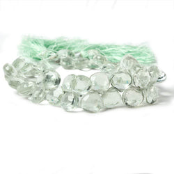 7x7-8.5x8.5mm Prasiolite faceted heart beads 8 inch 48 pieces (ONLINE ORDER ONLY)