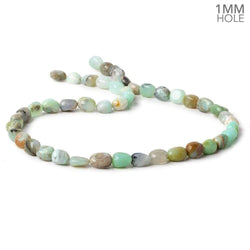 7-9mm Blue Peruvian Opal plain nuggets 13.5 inch 35 beads (ONLINE ORDER ONLY)
