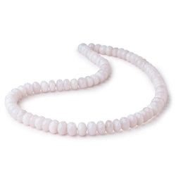 8-10mm Natural Lavender Chalcedony Faceted Rondelles 18 inch 75 Beads AAA