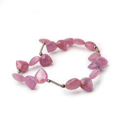 8-10mm Ruby Shoulder Drill Faceted Heart Beads 7 inch 18 pieces (ONLINE ORDER ONLY)