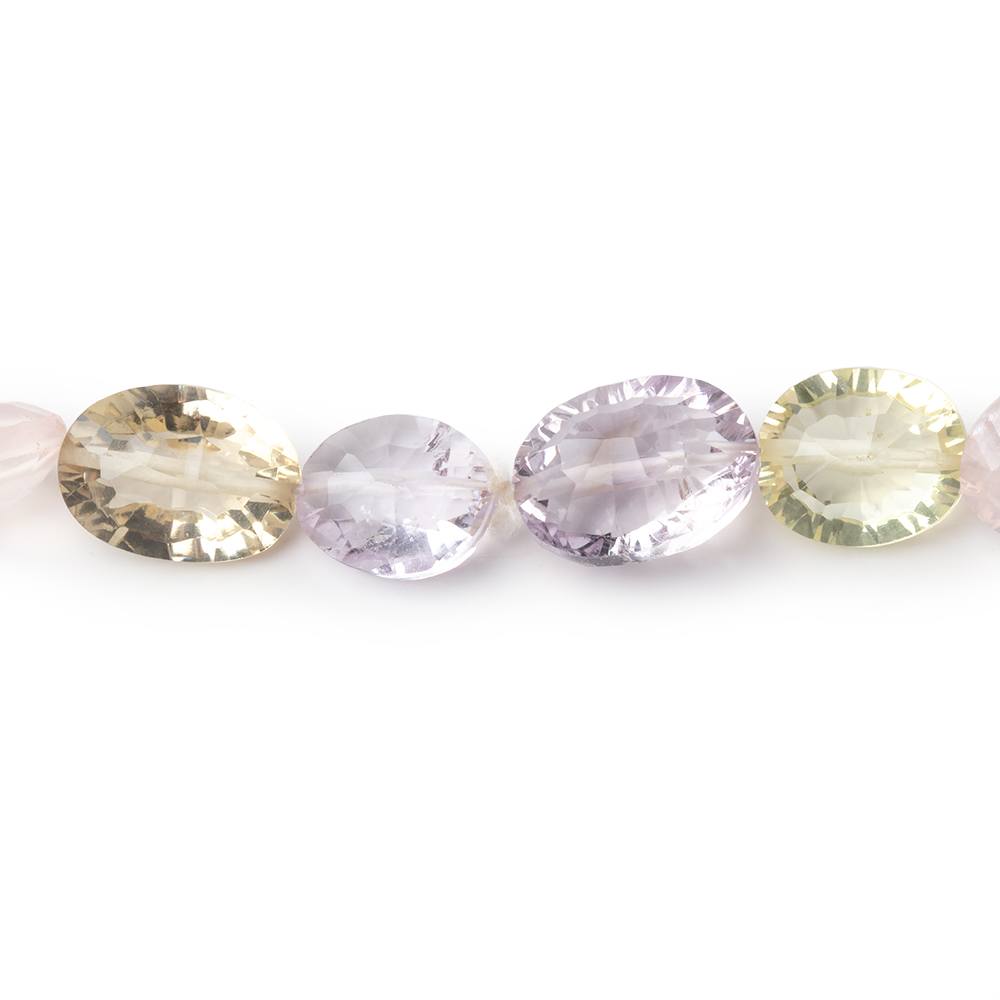 8-11mm Multi Gem Concave Faceted Oval 16 inch 44 Beads AAA (ONLINE ORDER ONLY)