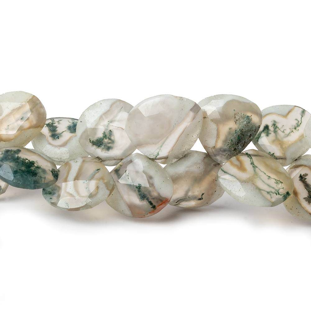 8-11mm Peacock Solar Quartz Faceted Heart Beads 7 inch 42 pieces (ONLINE ORDER ONLY)