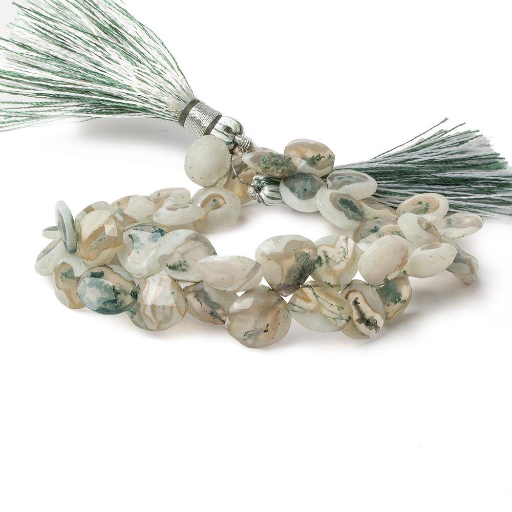 8-11mm Peacock Solar Quartz Faceted Heart Beads 7 inch 42 pieces (ONLINE ORDER ONLY)