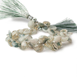 8-11mm Peacock Solar Quartz Faceted Heart Beads 7 inch 42 pieces (ONLINE ORDER ONLY)