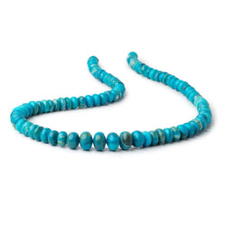 8-11mm Peruvian Blue Opalina Plain Rondelles 20 inch 97 Beads AA (ONLINE ORDER ONLY)