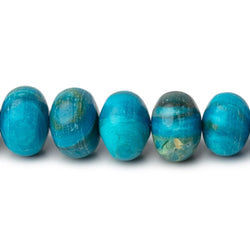 8-11mm Peruvian Blue Opalina Plain Rondelles 20 inch 97 Beads AA (ONLINE ORDER ONLY)