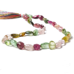 8-13mm Afghani Tourmaline Faceted Nugget Beads 15 inch 37 pieces (ONLINE ORDER ONLY)