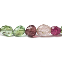 8-13mm Afghani Tourmaline Faceted Nugget Beads 15 inch 37 pieces (ONLINE ORDER ONLY)