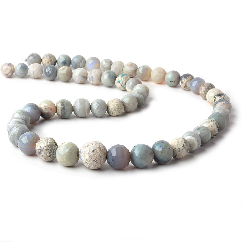 8-13mm Australian Opal Beads Faceted Rounds 18 inch 52 pieces