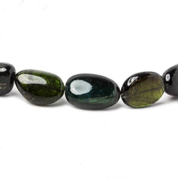 8-17mm Green Tourmaline Plain Nugget Beads 13.5 inch 29 pieces (ONLINE ORDER ONLY)
