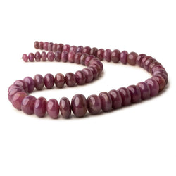 8-18mm Ruby Plain Rondelle Beads 20 inch 62 pieces AA (ONLINE ORDER ONLY)