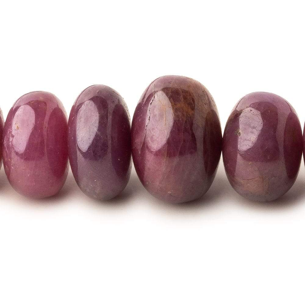 8-18mm Ruby Plain Rondelle Beads 20 inch 62 pieces AA (ONLINE ORDER ONLY)