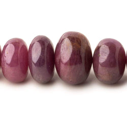 8-18mm Ruby Plain Rondelle Beads 20 inch 62 pieces AA (ONLINE ORDER ONLY)