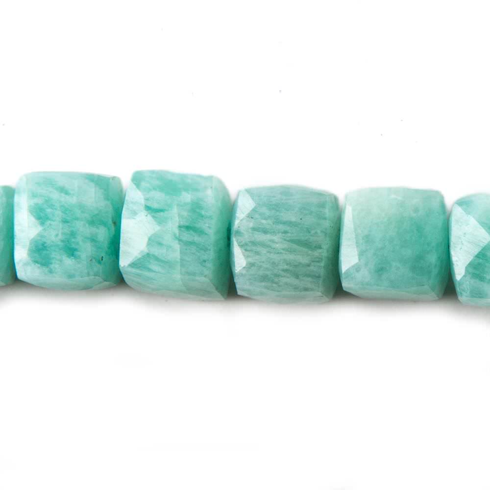 8-8.5mm Amazonite Faceted Cubes 8 inch 25 Beads (ONLINE ORDER ONLY)