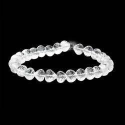 8-8.5mm Crystal Quartz Straight Drill Candy Kiss 7.5 inch 27 Beads