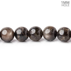 8-8.5mm Golden Sheen Chocolate Sapphire Plain Rounds 16 inch 51 beads 1mm ID (ONLINE ORDER ONLY)