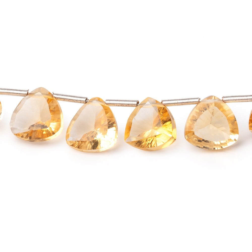 8-9mm Citrine Concave Faceted Triangular beads 8.5 inch 20 pieces AAA (ONLINE ORDER ONLY)