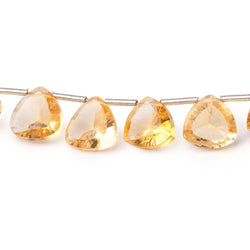 8-9mm Citrine Concave Faceted Triangular beads 8.5 inch 20 pieces AAA (ONLINE ORDER ONLY)