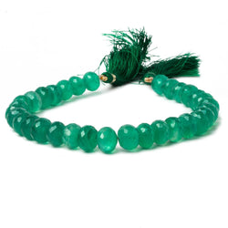 8-9mm Green Onyx Faceted Rondelle Beads 8 inch 33 pieces