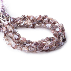 8-9mm Mystic Moss Amethyst Faceted Pear Beads 8 inch 22 pieces