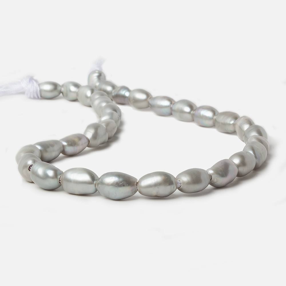 8-9mm Silver Baroque large hole Freshwater Pearls 16 inch 32 pieces (ONLINE ORDER ONLY)