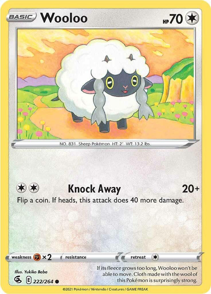 Wooloo (222/264) [Sword & Shield: Fusion Strike] (Online Only)