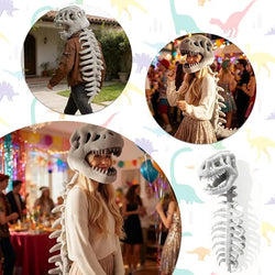 120 CENTIMETER (47 INCH) LONG DINOSAUR SKELETON PLUSH COSTUME (ONLINE ORDER ONLY)