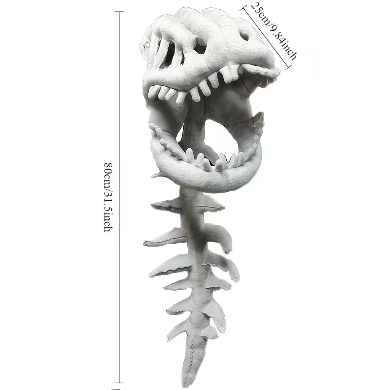 80 CENTIMETER LONG DINOSAUR SKELETON PLUSH COSTUME (ONLINE ORDER ONLY)