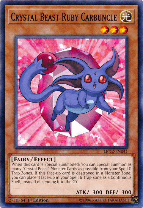 Crystal Beast Ruby Carbuncle [LED2-EN041] Common (ONLINE ORDER ONLY)