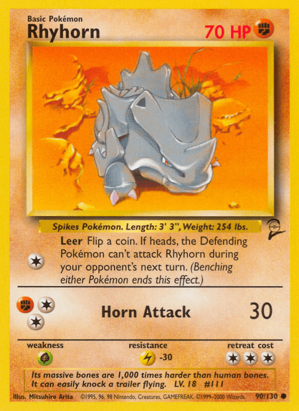 Rhyhorn (90/130) [Base Set 2] (Online Only)
