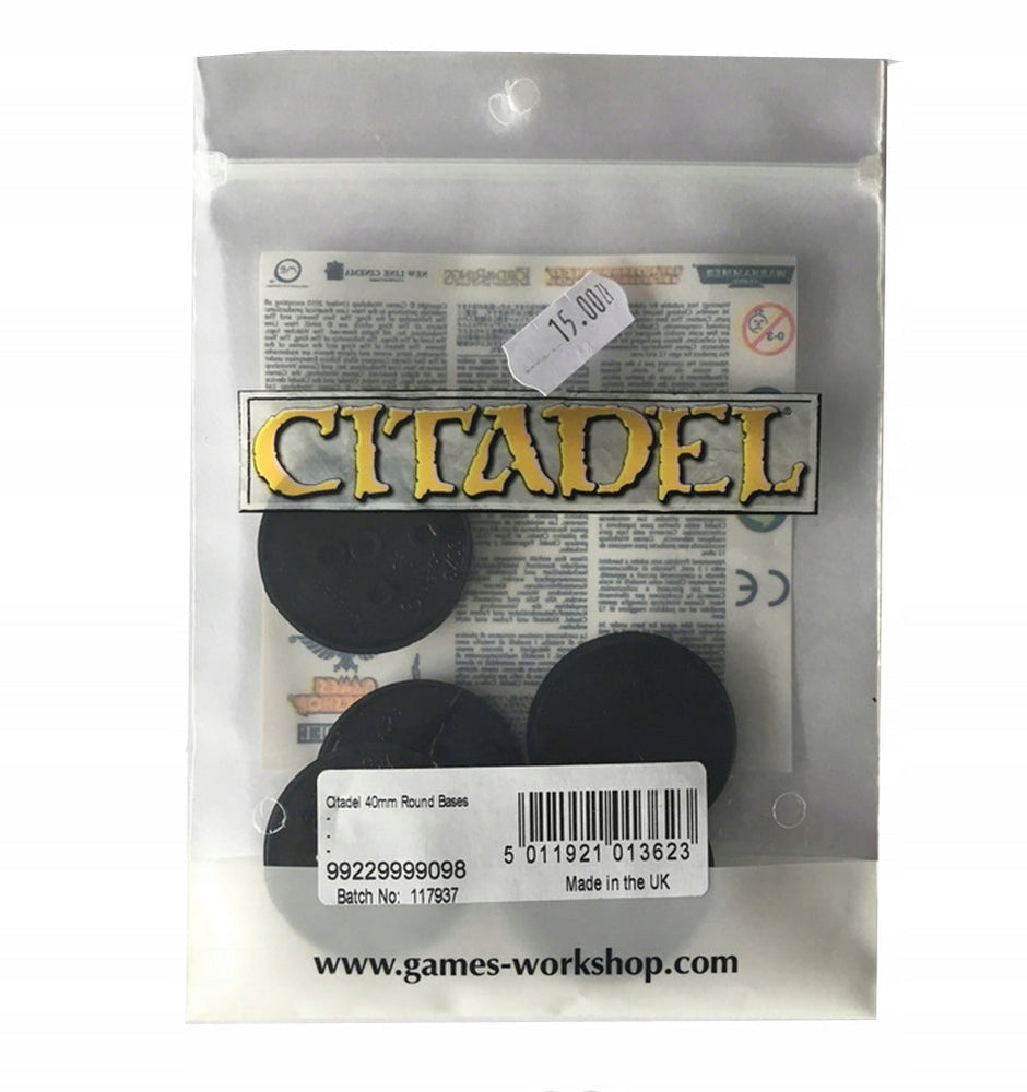 Citadel: 40mm Round Bases (5) (ONLINE ORDER ONLY)