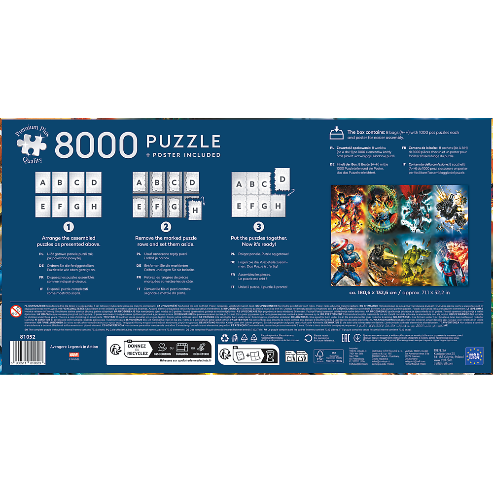Trefl Premium Plus Avengers: Legends in Action 8000 Piece Puzzle (ONLINE ORDER ONLY)
