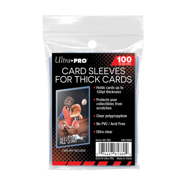Ultra Pro Card Sleeves for Thick Cards (100ct) (Online Only)