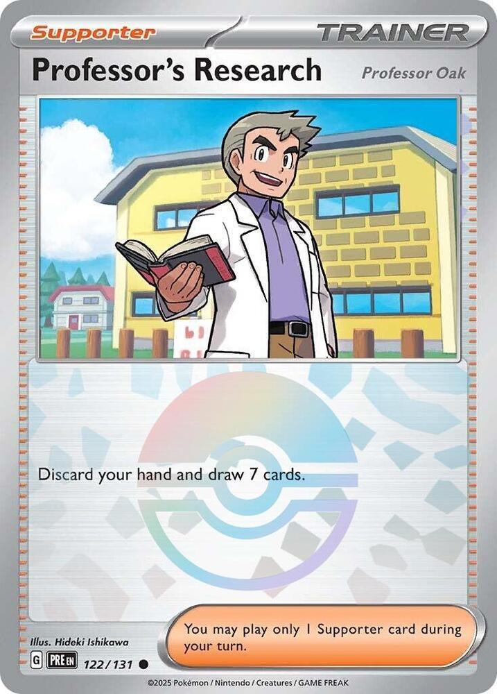 Professor's Research (122/131) [Professor Oak] (Poke Ball Pattern) [Scarlet & Violet: Prismatic Evolutions] (Online Only)