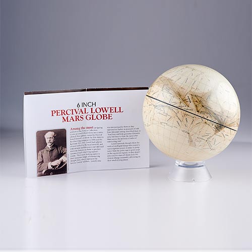 Percival Lowell Mars Desktop Globe 6” (ONLINE ORDER ONLY)