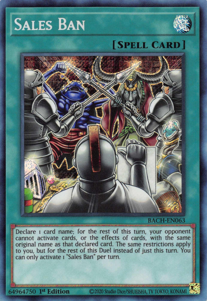 Sales Ban [BACH-EN063] Secret Rare (ONLINE ORDER ONLY)