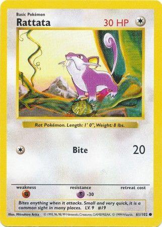 Rattata (61/102) [Base Set Shadowless Unlimited] (Online Only)