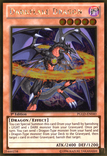 Darkflare Dragon [PGLD-EN040] Gold Rare (ONLINE ORDER ONLY)